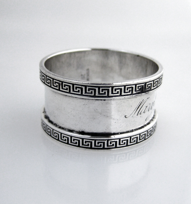 Greek Key Napkin Ring Mary Parry Farr Sterling Silver 1900