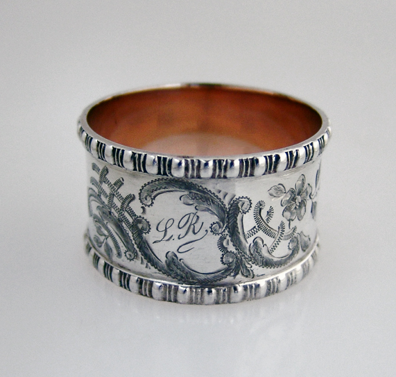 German 800 Silver Napkin Ring 1898