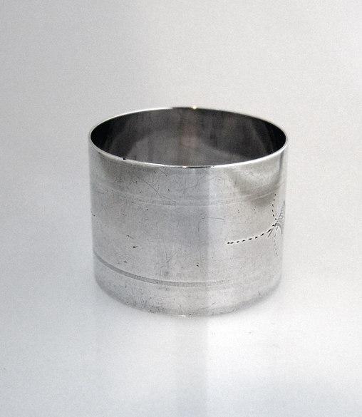 Aesthetic Engraved Ivy Napkin Ring Coin Silver 1870
