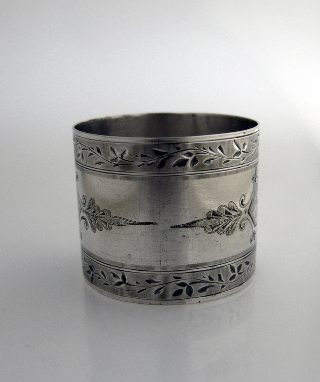 Coin Silver Engraved Napkin Ring 1880