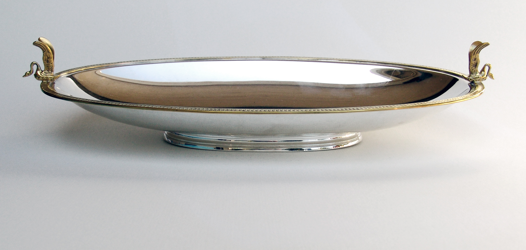 Art Deco Belgian Swan Centerpiece Bowl Delheid Freres Sterling Silver 1935