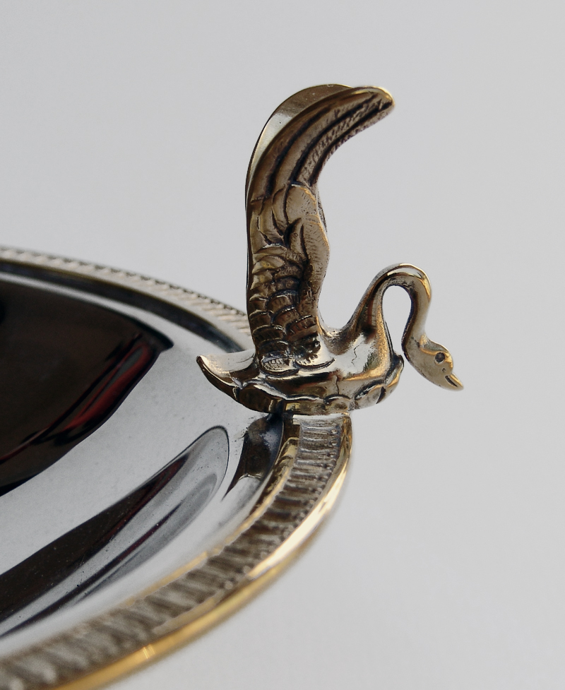Art Deco Belgian Swan Centerpiece Bowl Delheid Freres Sterling Silver 1935