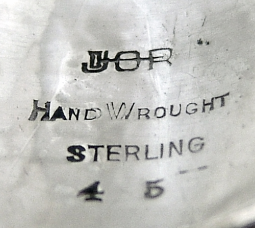 Arts and Crafts Napkin Ring Hammered Randahl Sterling Silver 1920 