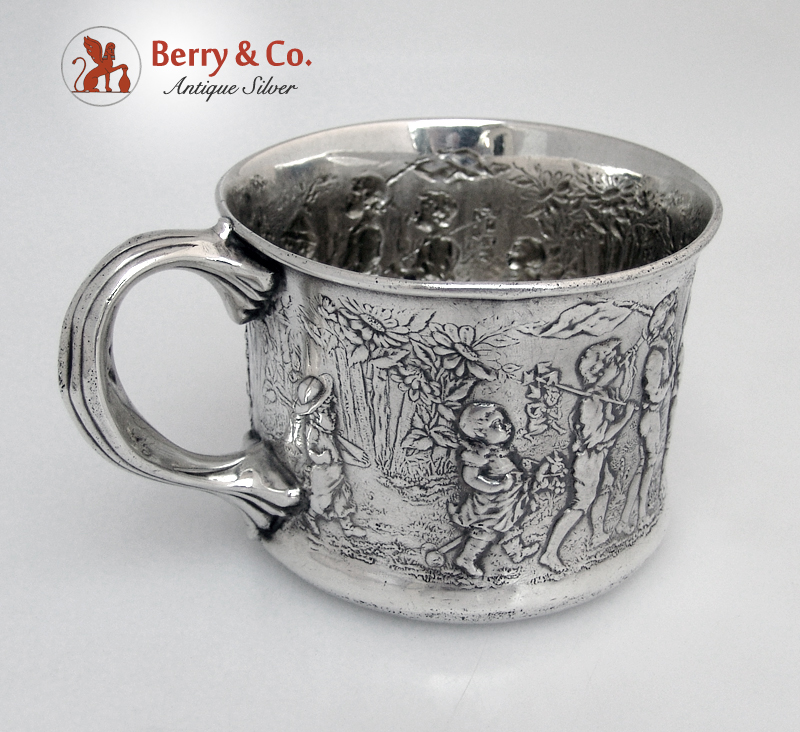 Sterling Silver Follow The Leader Baby Cup Gorham 1904