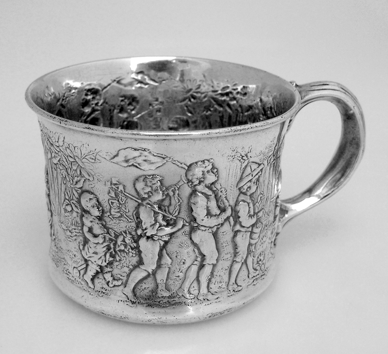 Sterling Silver Follow The Leader Baby Cup Gorham 1904
