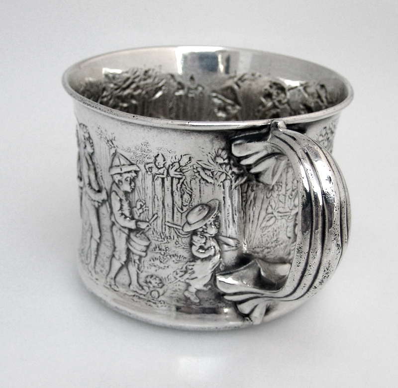 Sterling Silver Follow The Leader Baby Cup Gorham 1904