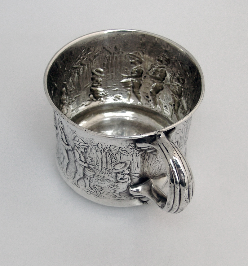 Sterling Silver Follow The Leader Baby Cup Gorham 1904