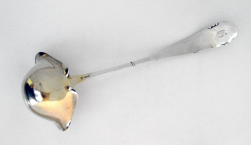 Punch Ladle Applied Grapes Frank Smith Sterling Silver 1890 Monogram G