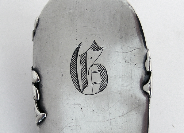 Punch Ladle Applied Grapes Frank Smith Sterling Silver 1890 Monogram G