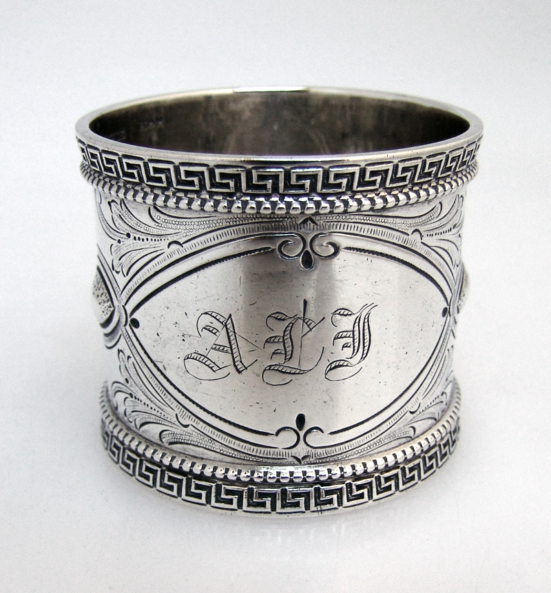 Greek Key Sterling Silver Napkin Ring Wood And Hughes 1880