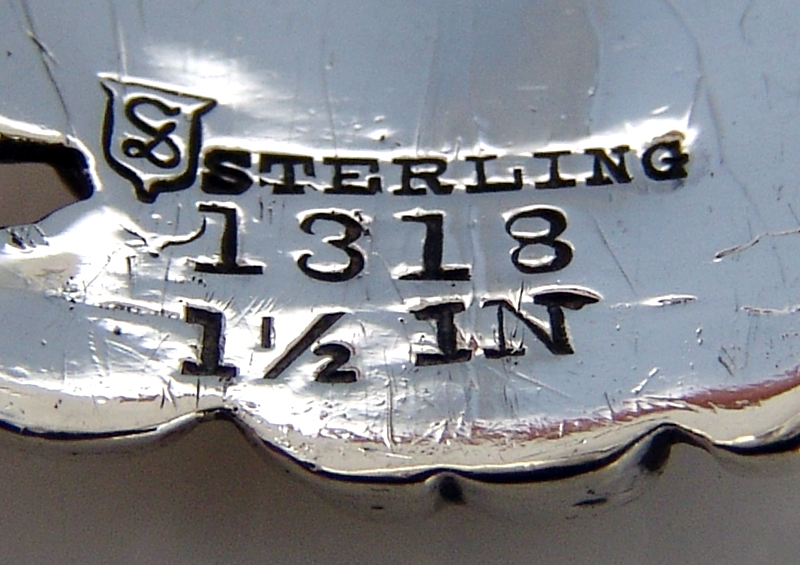 Open Work Floral Napkin Ring Foliate Scroll Simons Brothers 1900 Sterling Silver Monogram ADB