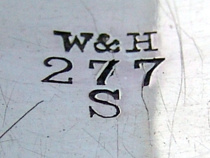Aesthetic Fern and Dart Napkin Ring Wood and Hughes Coin Silver 1875 No Monogram