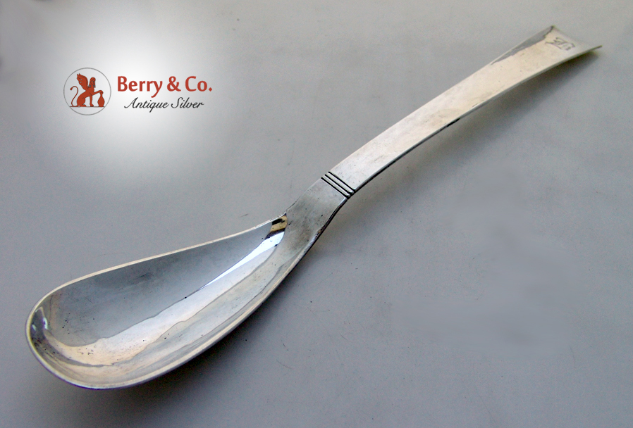 Serving Set Hand Made Hammered Zacho Los Angeles 1950 Monogram B