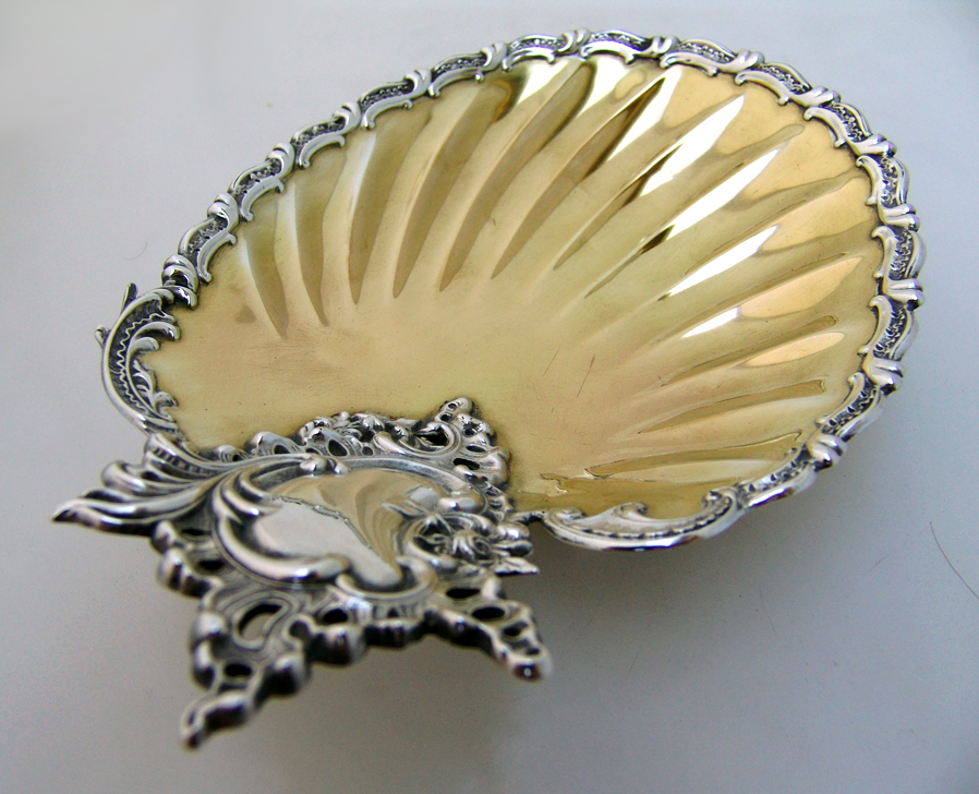 Baroque Shell Dish Parcel Gilt Shiebler 1890 Sterling Silver No Monogram