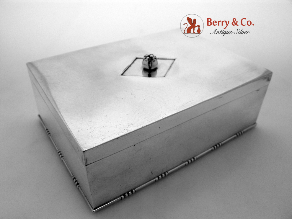 Jensen Dresser Box 529 Art Deco 1930 Sterling Silver