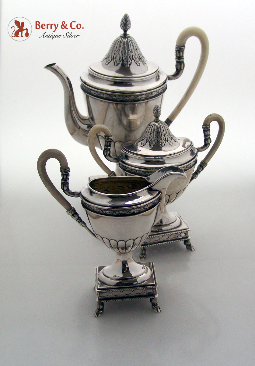 Coffee Set French Style Sterling Silver 1820 Austrian Import 1910