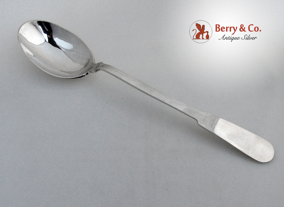 Peterson Arts And Crafts Hammered Sterling Silver Large Serving Spoon 1940