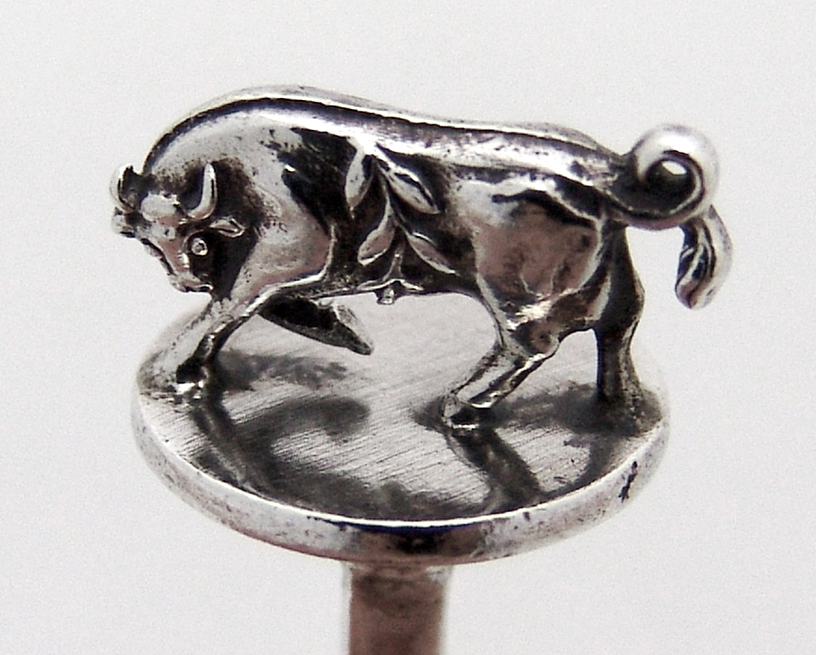 Figural Bull Demitasse Spoons Black Starr And Frost 1890