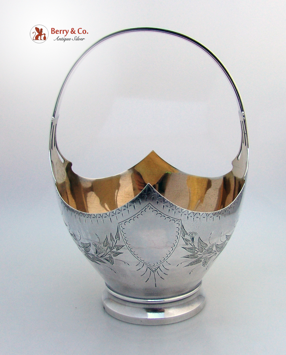 Aesthetic Basket Bright Cut Sterling Silver 1880