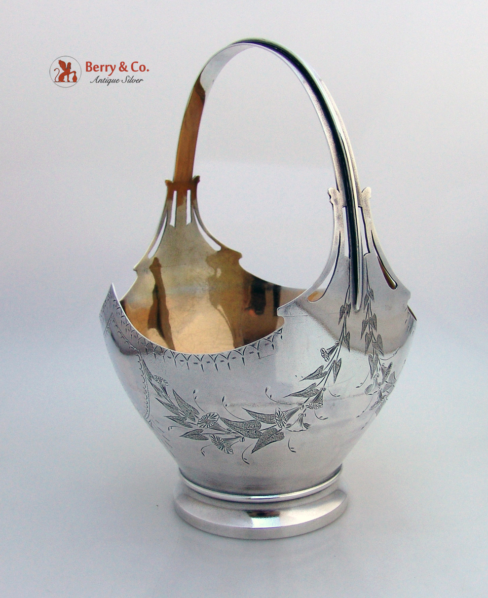 Aesthetic Basket Bright Cut Sterling Silver 1880
