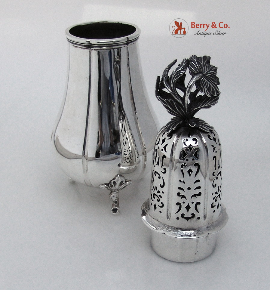 Dutch First Standard Large Ornate Sugar Shakers Sterling Silver