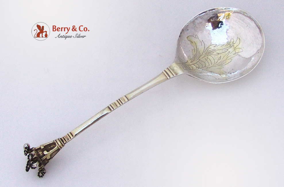 Swedish Antique 18th Century Serving Spoon Sterling Silver