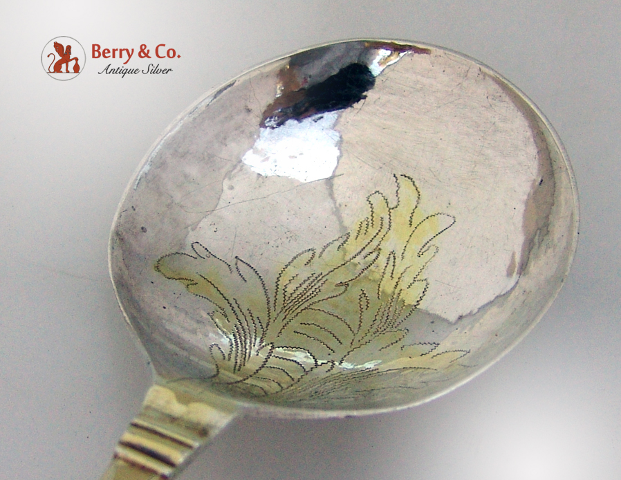 Swedish Antique 18th Century Serving Spoon Sterling Silver