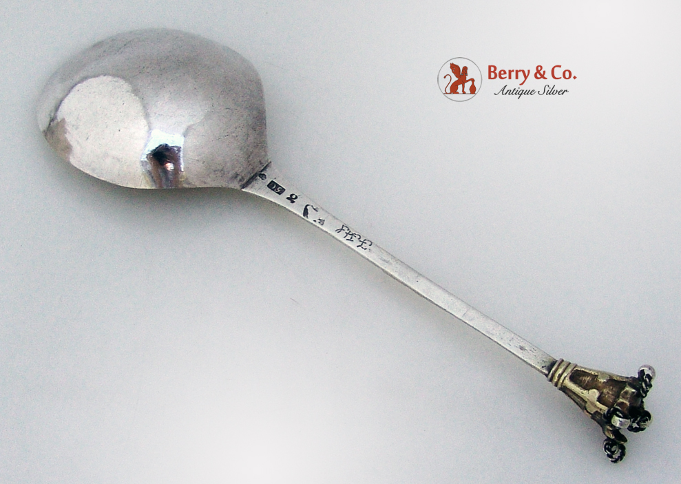 Swedish Antique 18th Century Serving Spoon Sterling Silver