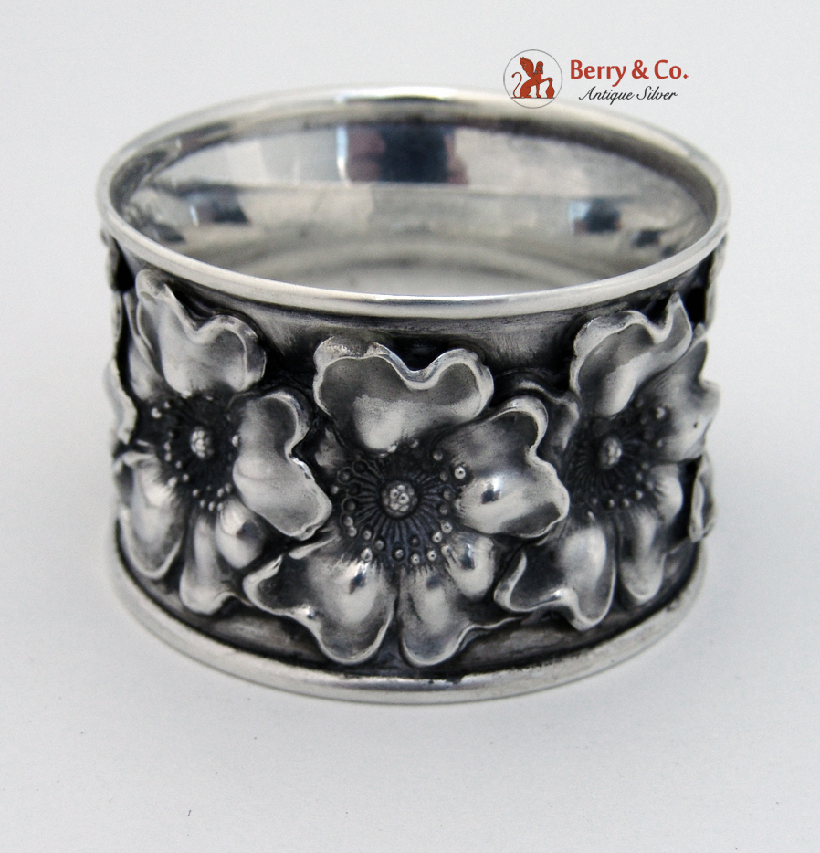 Art Nouveau Napkin Ring Unger Brothers Sterling Silver 1900