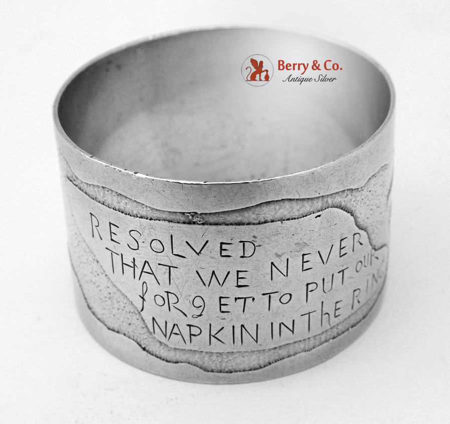Buster Brown Tige Napkin Ring International Sterling Silver 1910