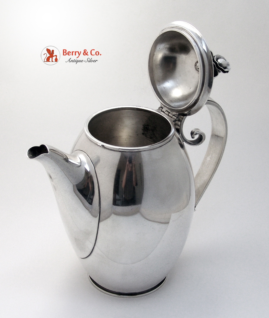 Blossom Coffee Pot Carl M Cohr Danish Sterling 1930 No Monogram