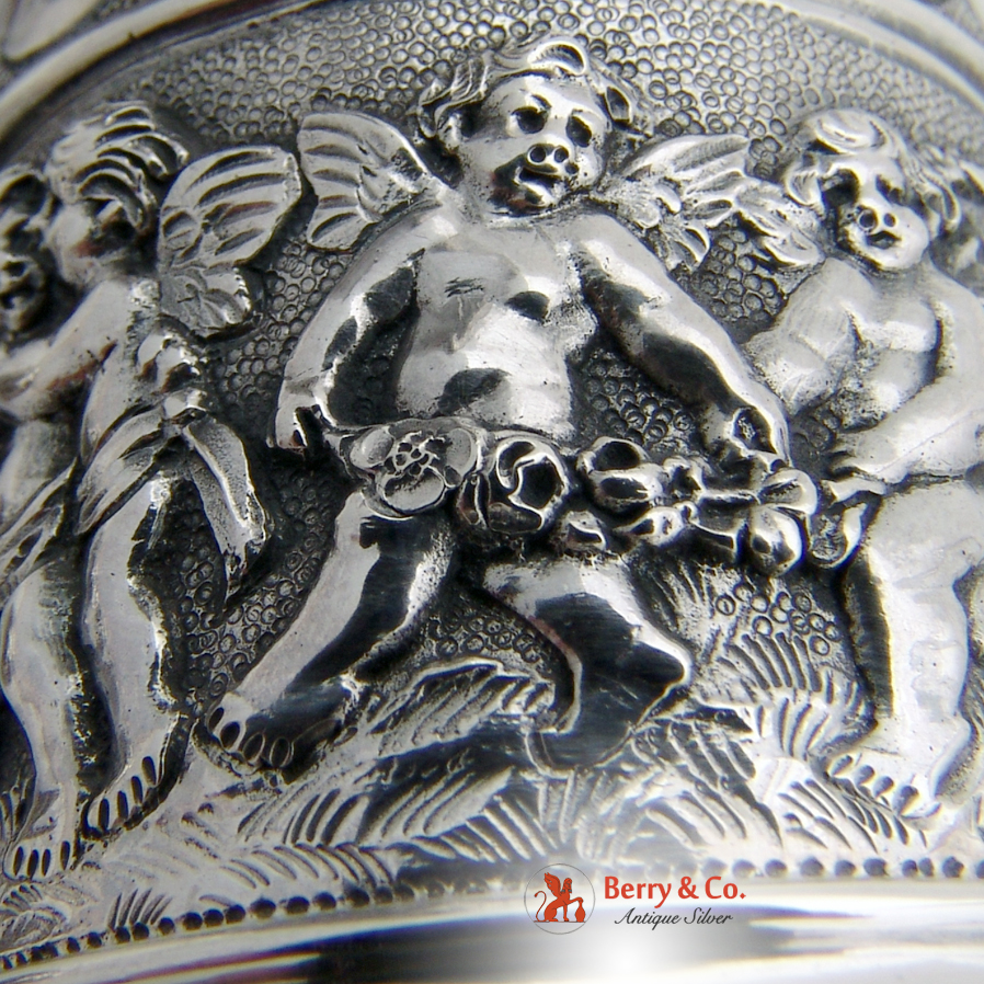 Figural Salt and Pepper Shakers Sterling Silver 1890