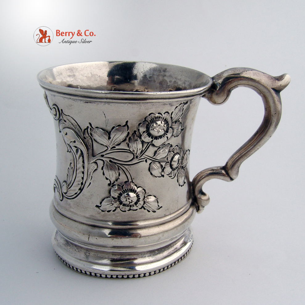 Coin Silver Christening Cup Wm Ladd New York 1865