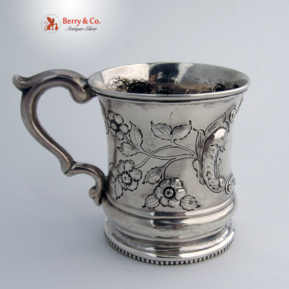 Coin Silver Christening Cup Wm Ladd New York 1865