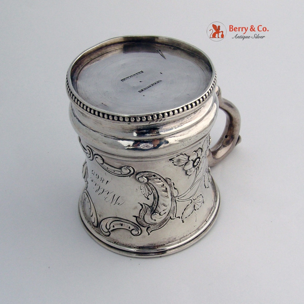 Coin Silver Christening Cup Wm Ladd New York 1865