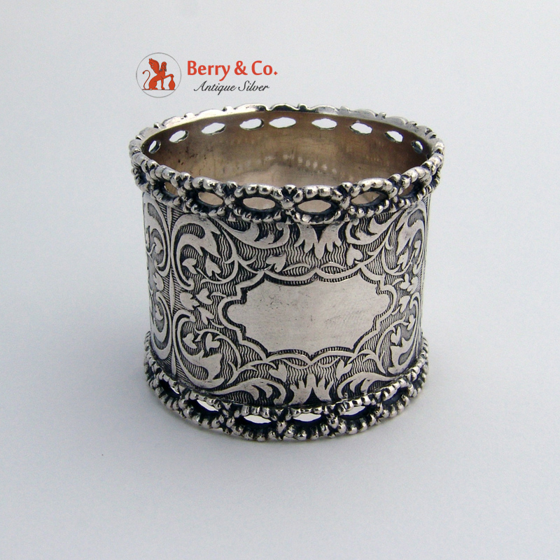 Early Napkin Ring Coin Silver 1860