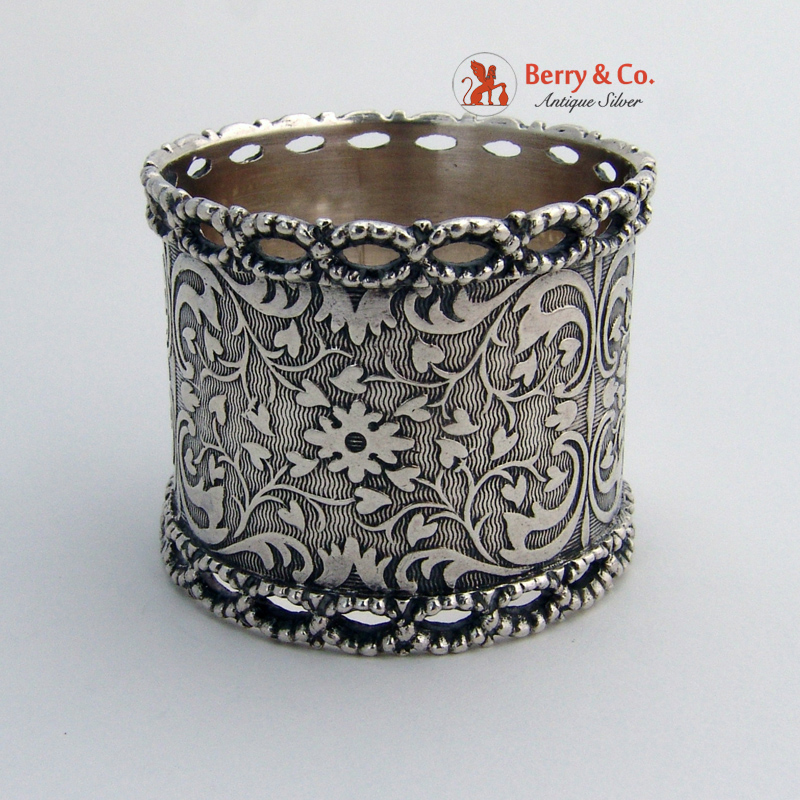 Early Napkin Ring Coin Silver 1860