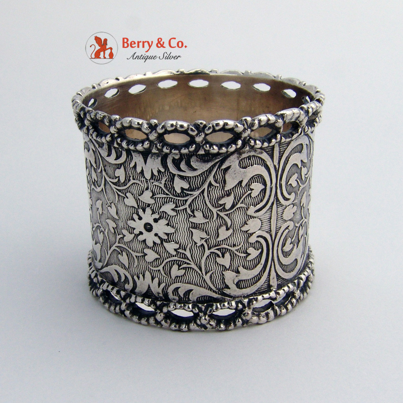 Early Napkin Ring Coin Silver 1860