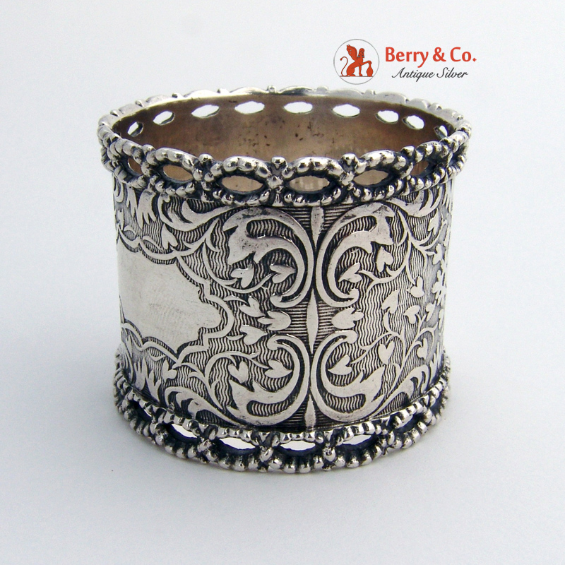 Early Napkin Ring Coin Silver 1860