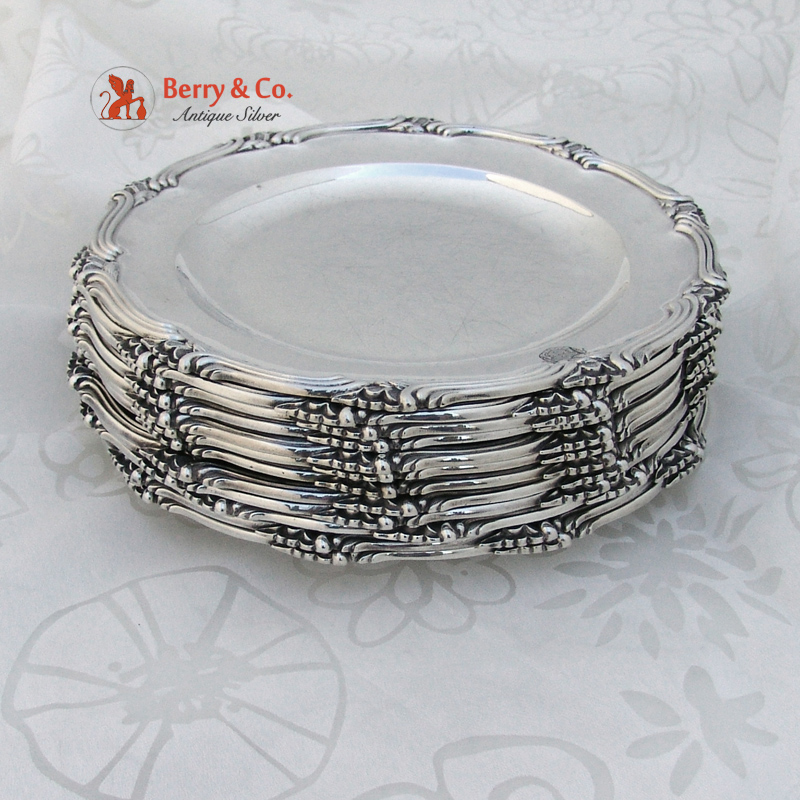 Wave Edge Set of 12 Chargers Sterling Silver