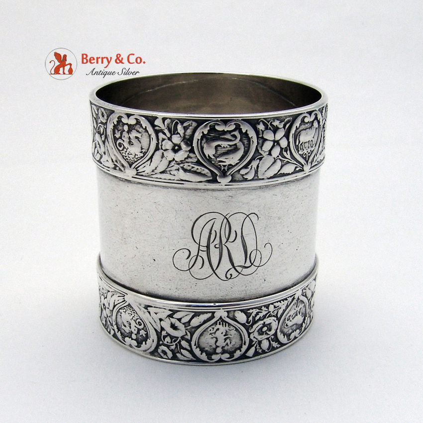 Zodiac Gorham Napkin Ring Sterling Silver 1900