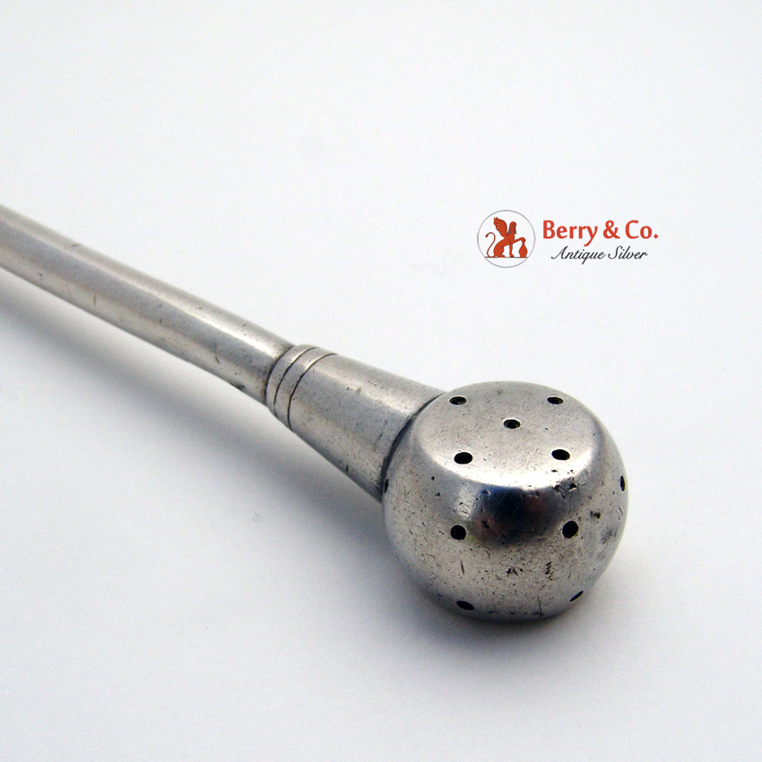  Bombilla Spanish Colonial 900 Silver 1800 Yerba Mate Straw 