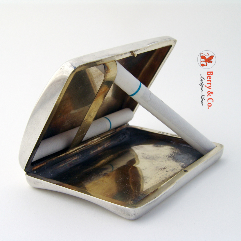 Cigarette Case Enamel Nude Lady Gorham Sterling Silver 1892