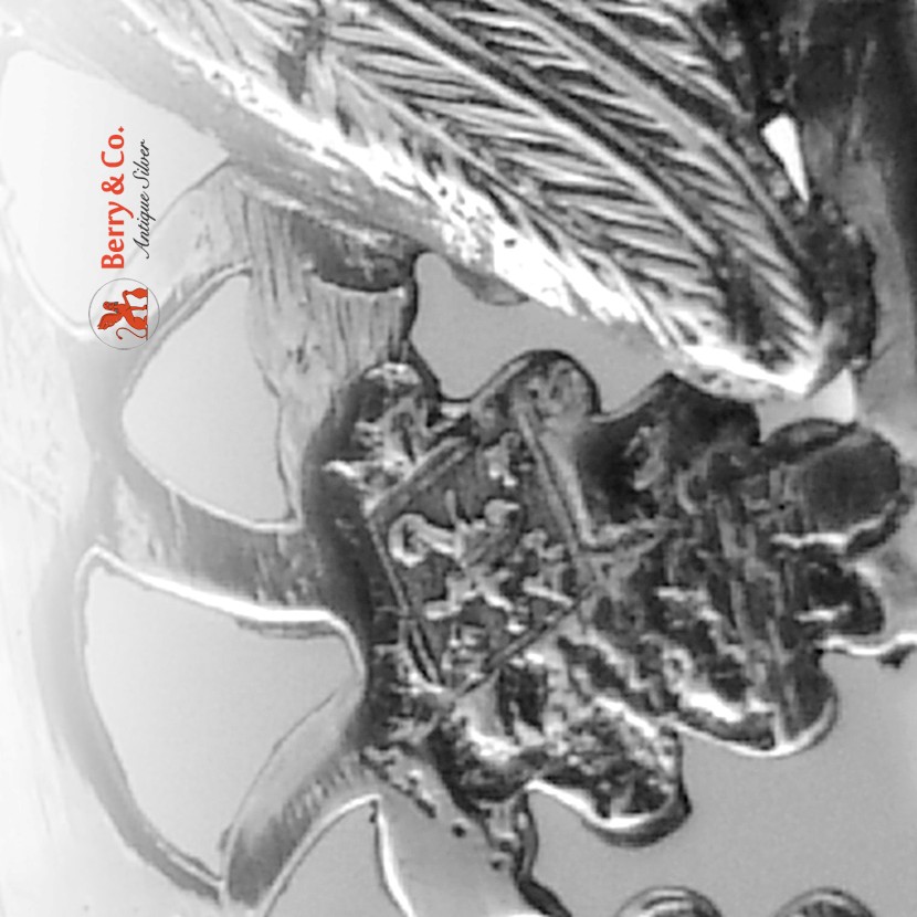 Lion Cherub Open Salts French 950 Sterling Silver 1830 