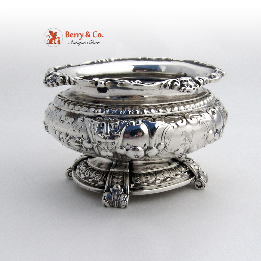 Renaissance Revival Open Salts Pepper Shakers 4 Gorham Sterling Silver 1900 