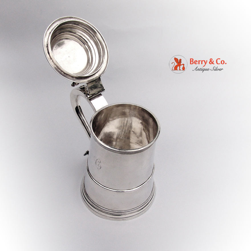 American Colonial Tankard William Holmes 1750-1780 Boston Coin Silver
