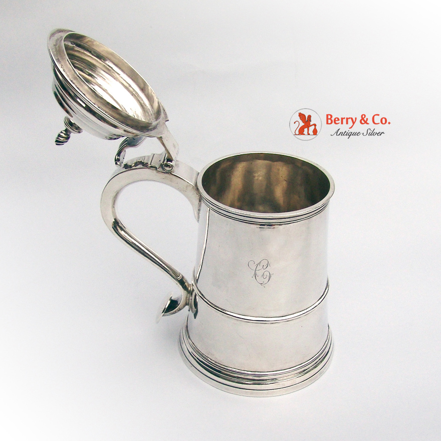 American Colonial Tankard William Holmes 1750-1780 Boston Coin Silver
