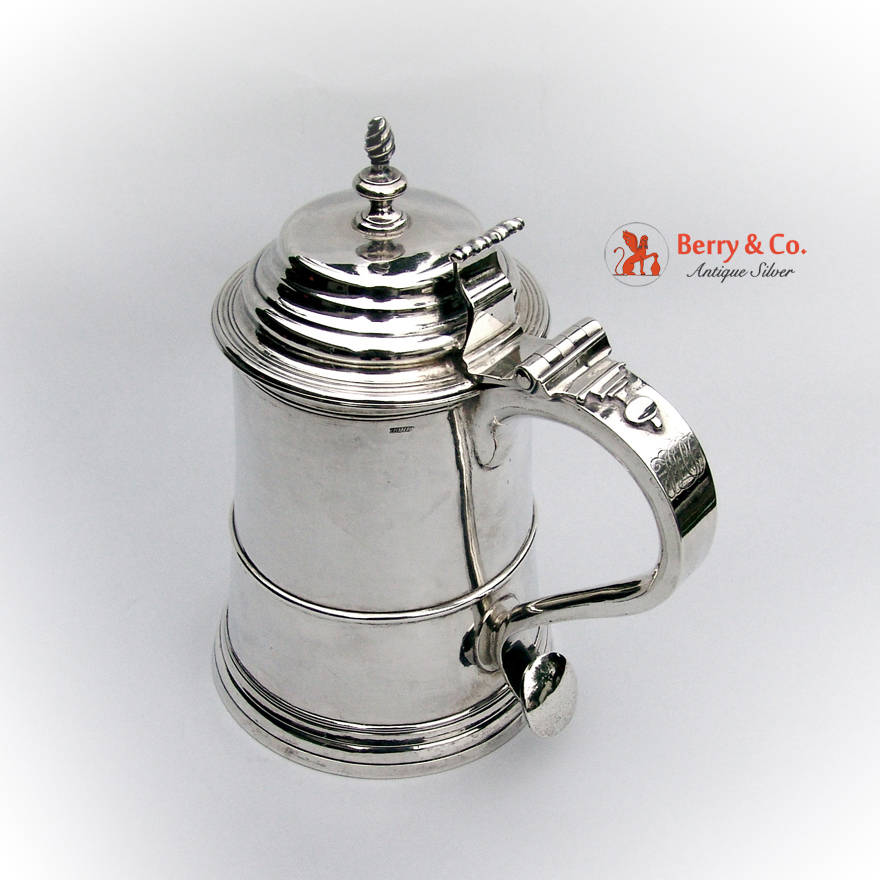American Colonial Tankard William Holmes 1750-1780 Boston Coin Silver