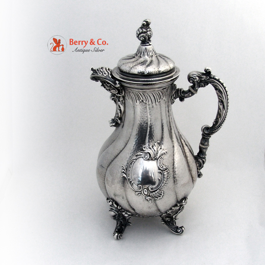 Ornate Baroque Tea and Coffee 4 Piece Set Germany 1890