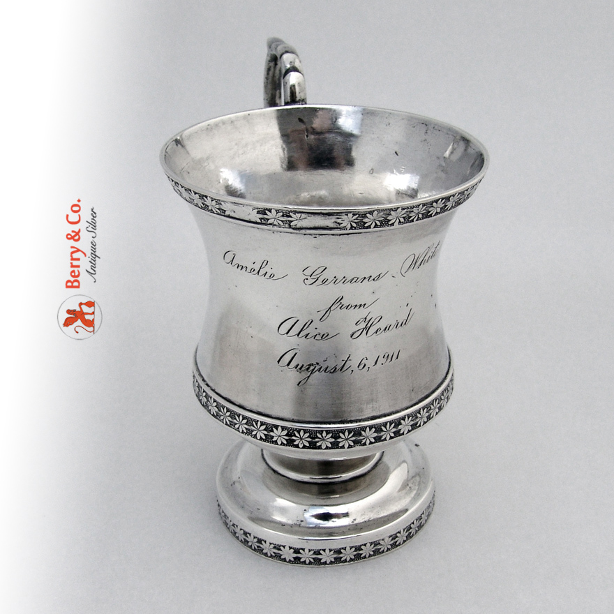 Star Rim Cup Coin Silver 1850 Amelia White